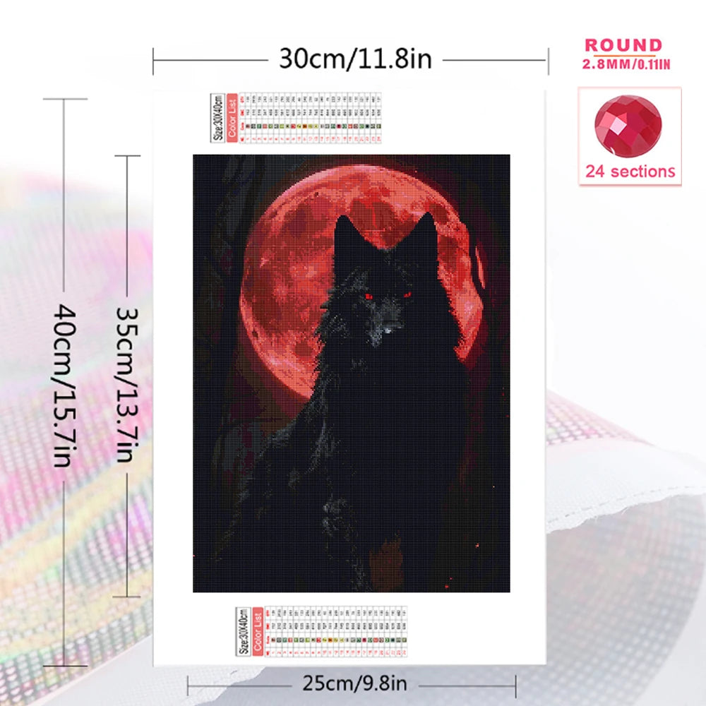 Moonlight Wolf Diamond Painting Kit