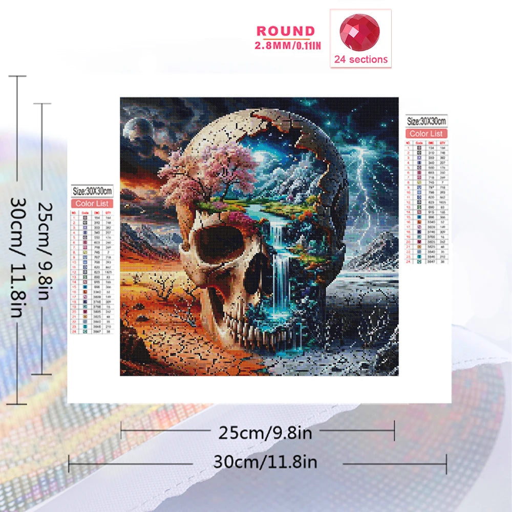 Worlds Within – Skull Landscape Diamond Painting Kit