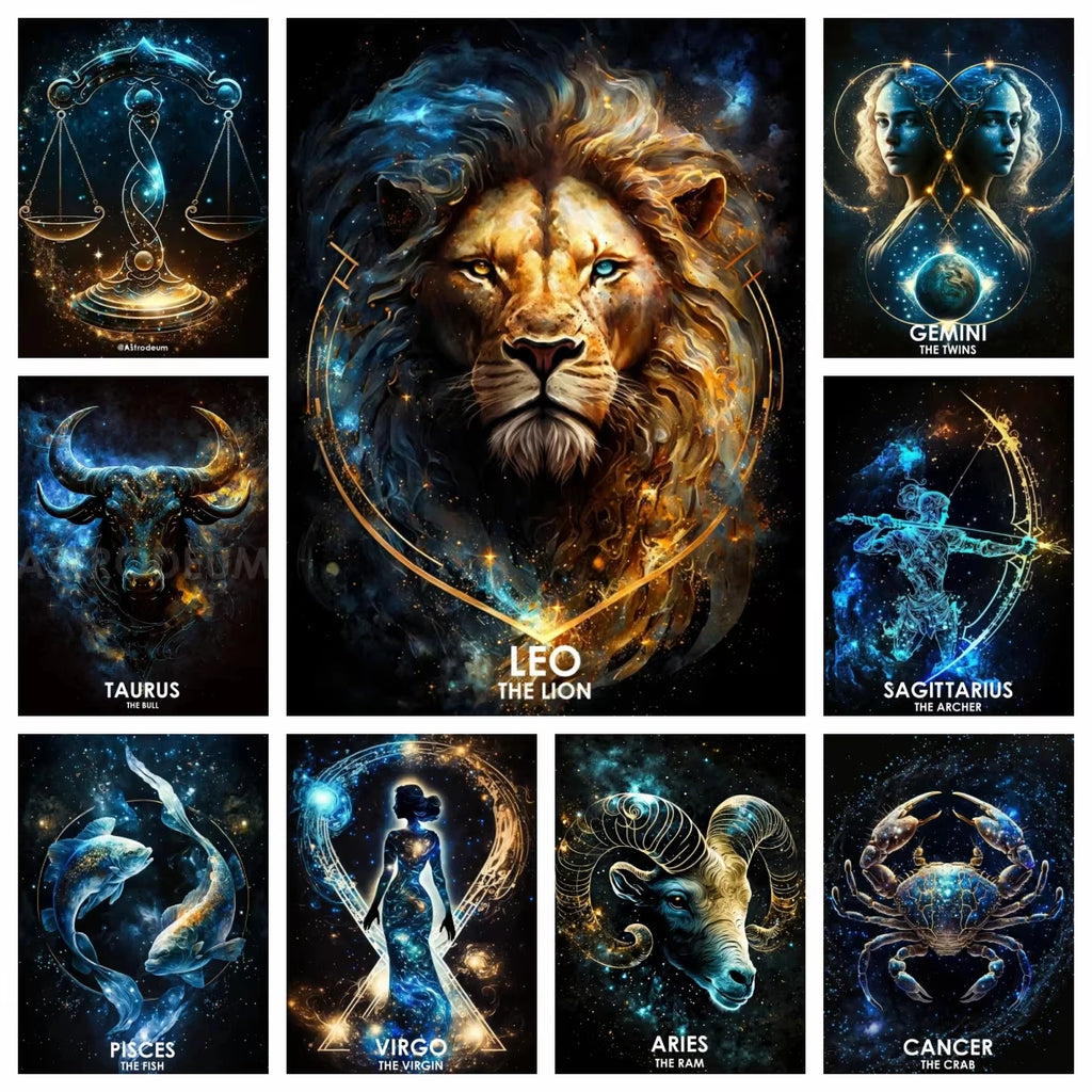 Starlit Signs – Zodiac Diamond Painting Collection