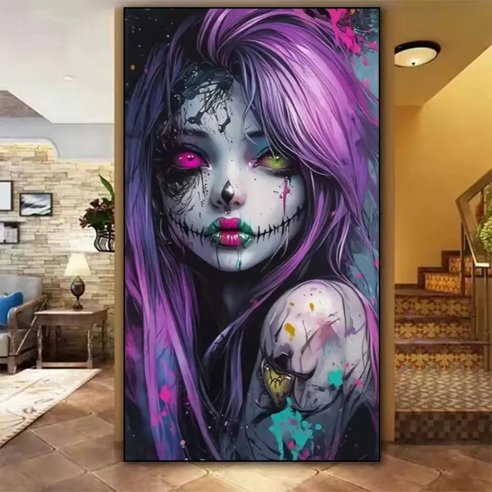 Violet Voodoo – Gothic Girl Diamond Painting Kit