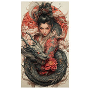 Sakura & Dragons – Japanese Fantasy Diamond Painting Collection artwork design PDL4061