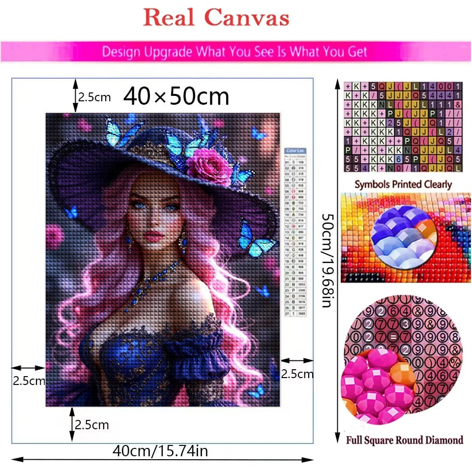 Bloom & Butterfly Portrait Collection Diamond Painting Kit