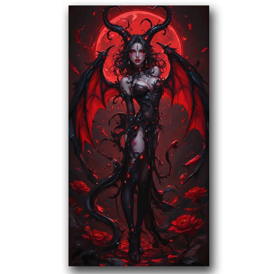 Crimson Enchantment – Red Demon Diamond Painting Kit