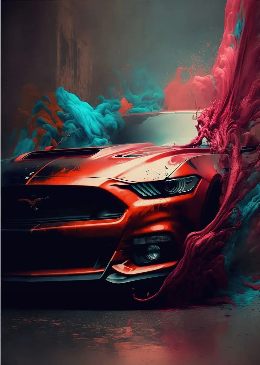 Neon Horsepower – AB & Fairy Dust Car Diamond Painting Collection