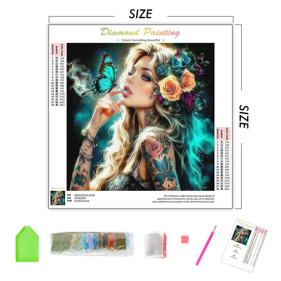 Rose & Reverie – Butterfly Muse Diamond Painting Kit