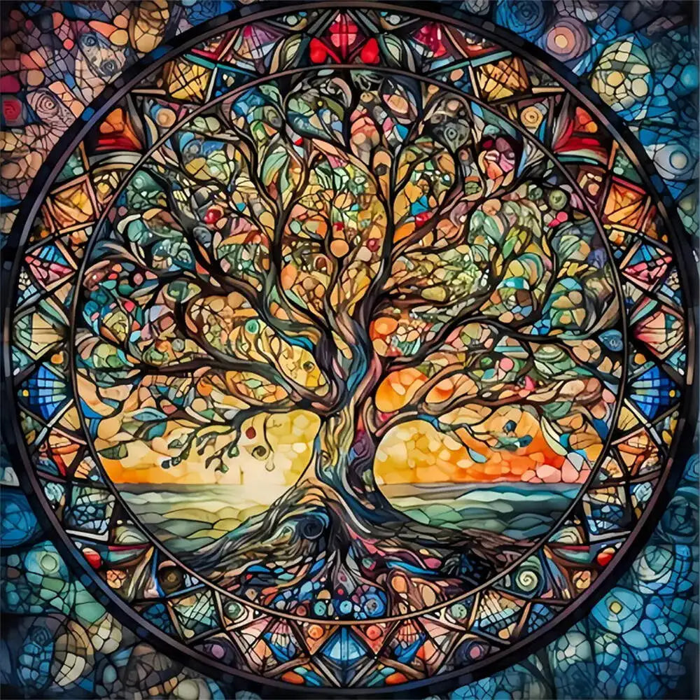 Abstract Tree Landscape Diamond Painting Kit