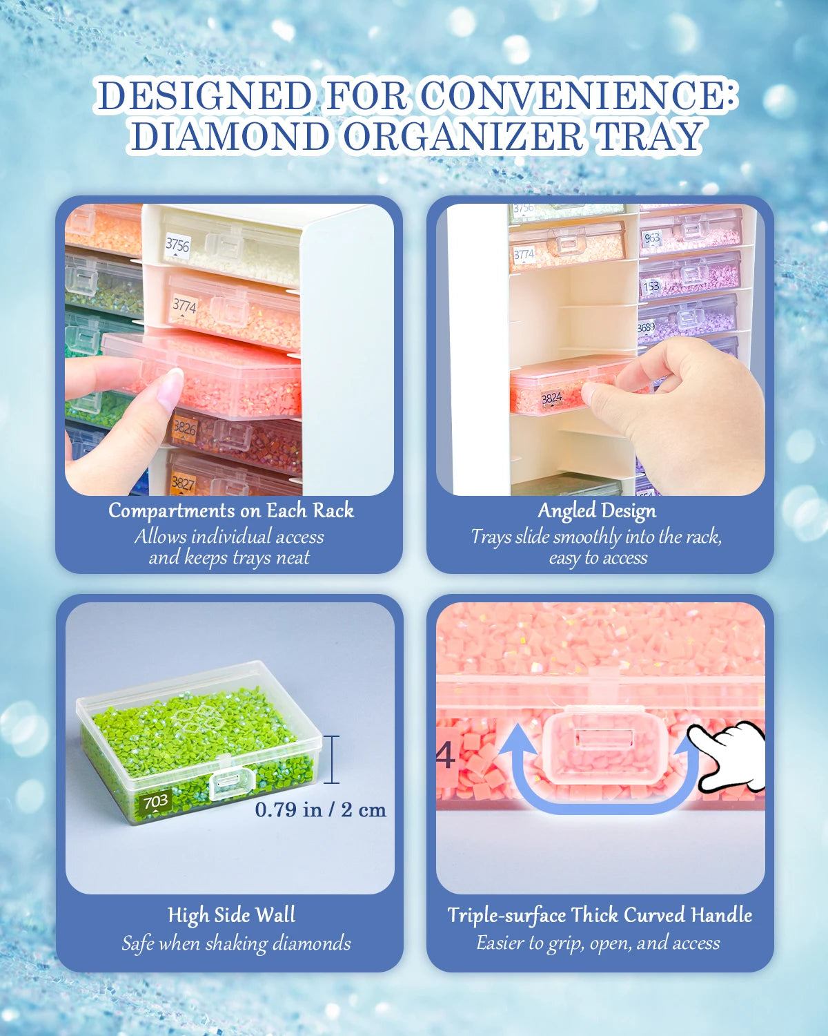 Craft Keeper – 20-Tray Diamond Painting Organizer & Rack