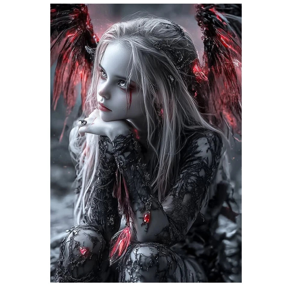 Shadowbound – Dark Elf & Unicorn Diamond Painting Kit