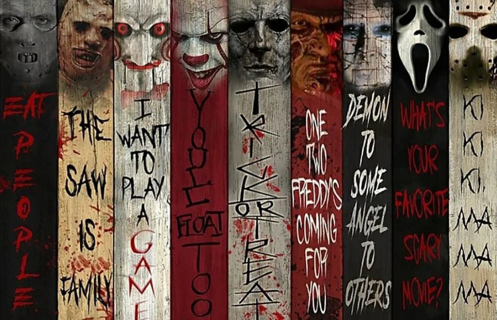 Fright Night Horror Collage Diamond Painting Collection – 6 Designs