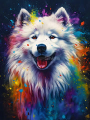 Neon Paws Dog Collection Diamond Painting Kit artwork design 4867