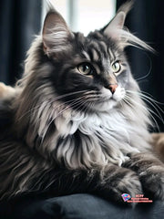 Majestic Maine Coons – Cat Diamond Painting Collection artwork design C2173-18