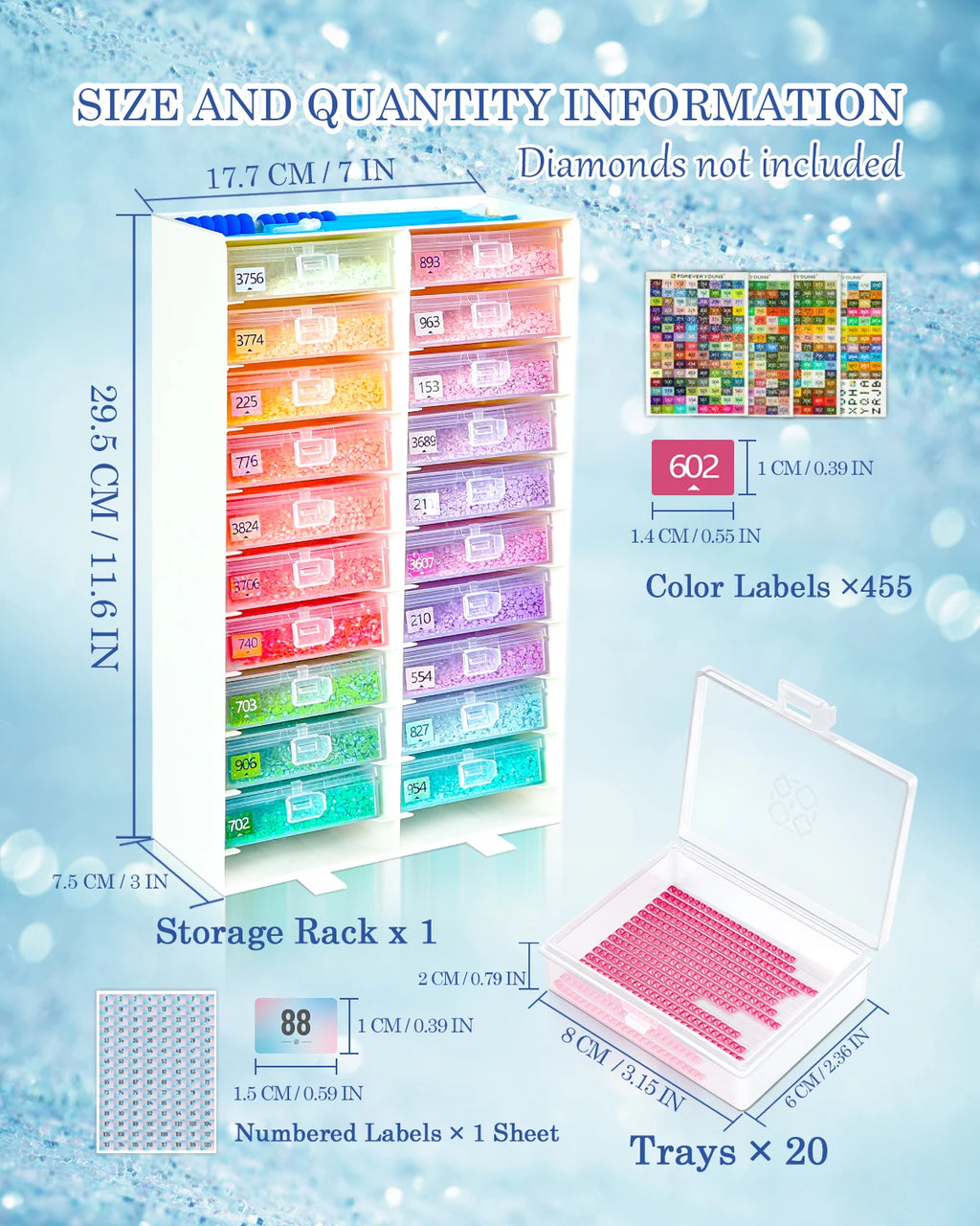 Craft Keeper – 20-Tray Diamond Painting Organizer & Rack