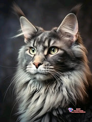Majestic Maine Coons – Cat Diamond Painting Collection artwork design C2173-1