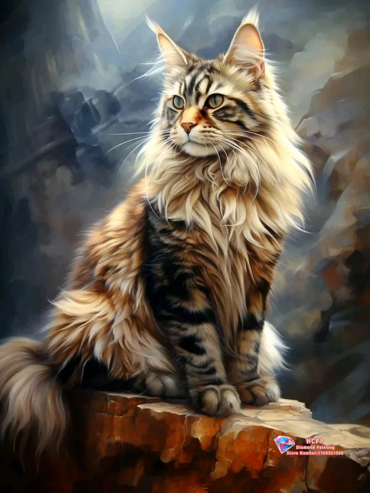 Majestic Maine Coons – Cat Diamond Painting Collection