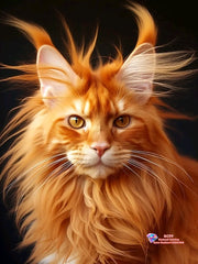 Majestic Maine Coons – Cat Diamond Painting Collection artwork design C2173-7