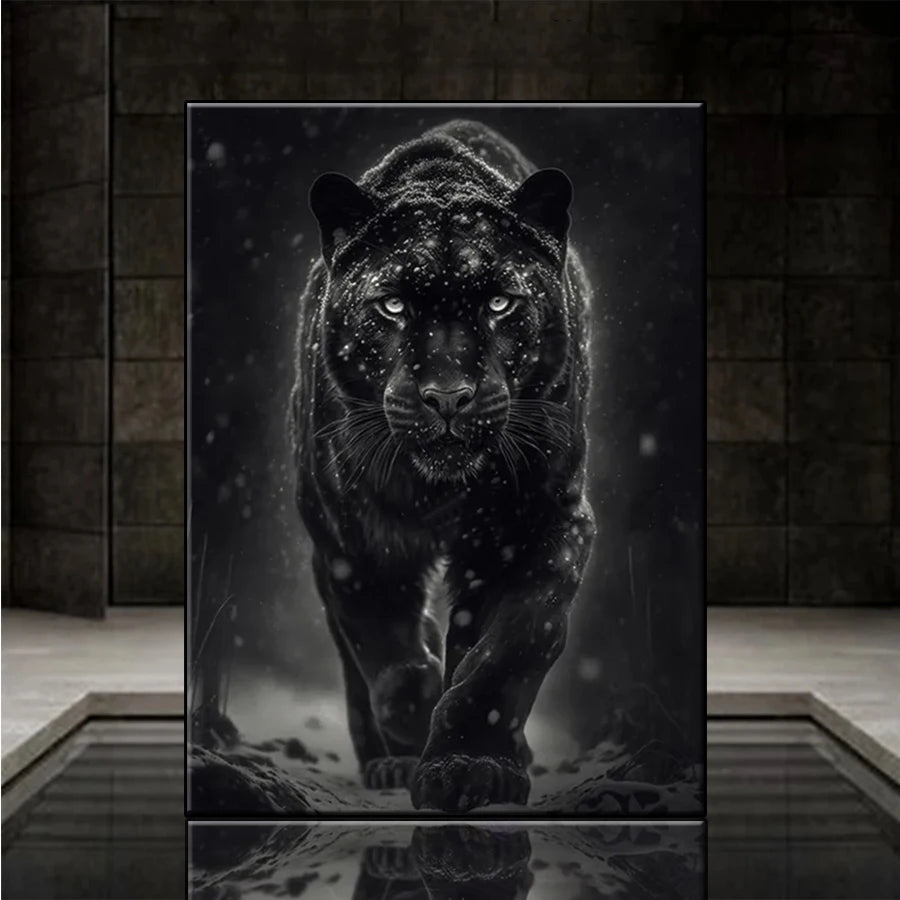 Midnight Prowler – Black Panther Diamond Painting Kit