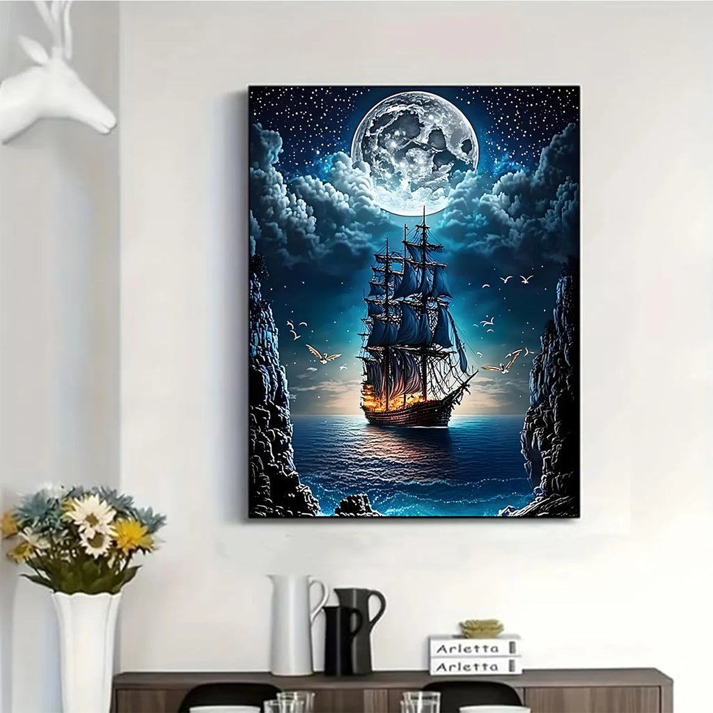Corsair’s Voyage – Pirate Ship Diamond Painting Kit