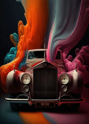 Neon Horsepower – AB & Fairy Dust Car Diamond Painting Collection artwork design 3