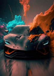 Neon Horsepower – AB & Fairy Dust Car Diamond Painting Collection artwork design 8