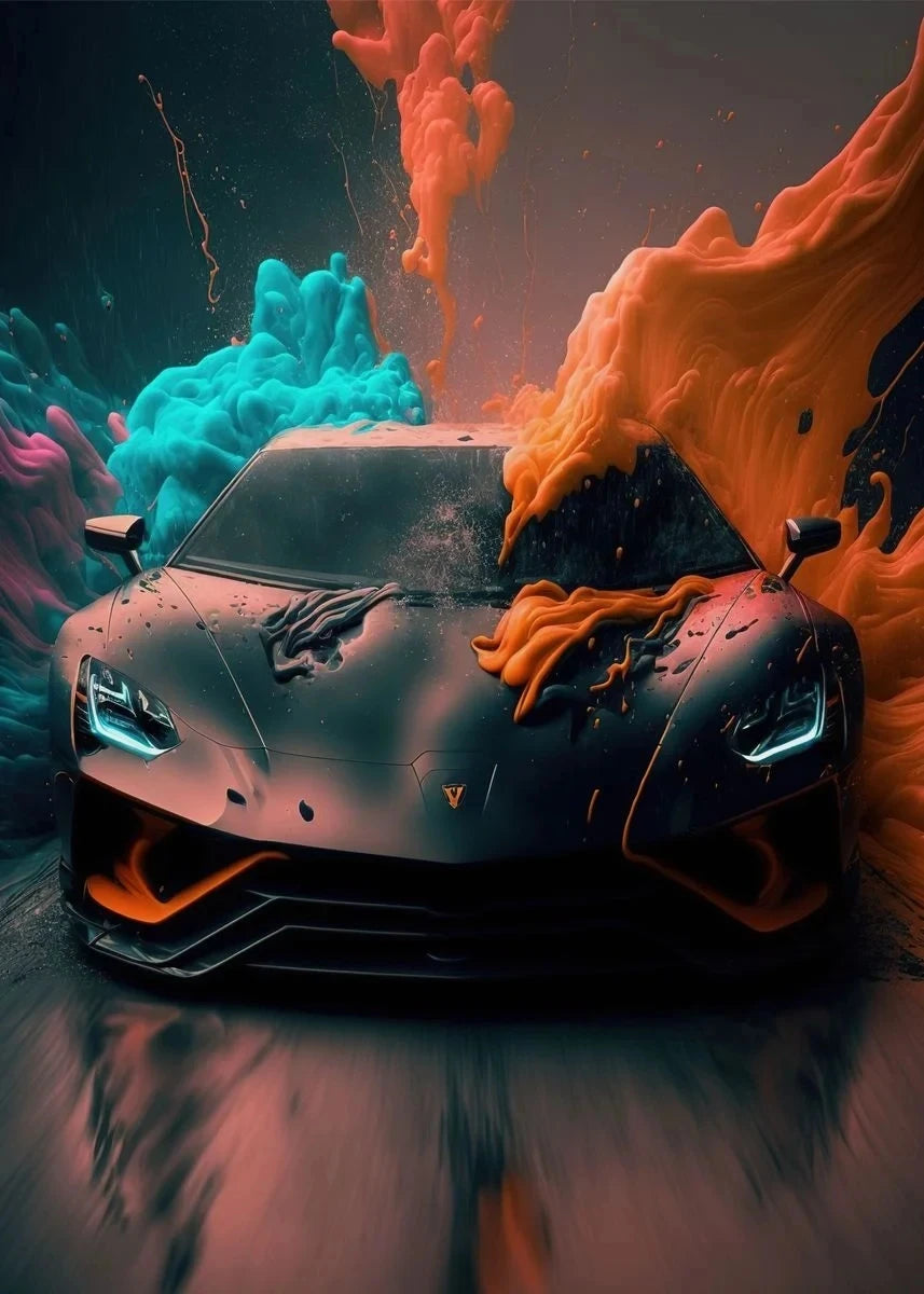 Neon Horsepower – AB & Fairy Dust Car Diamond Painting Collection