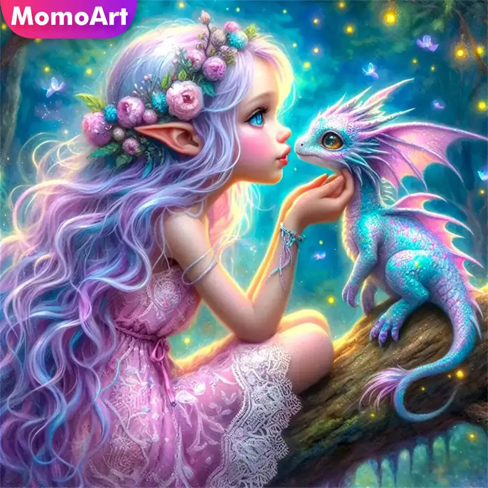 Dragon Whisper – Fairy & Dragon Diamond Painting Kit