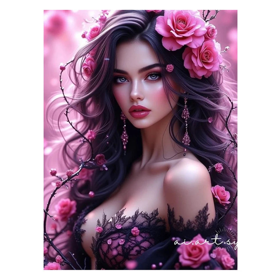 Bloom & Butterfly Portrait Collection Diamond Painting Kit