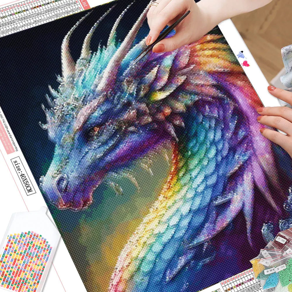 Prismatic Dragon Diamond Painting Kit