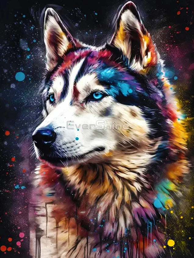 Neon Paws Dog Collection Diamond Painting Kit