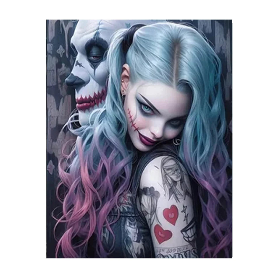 Midnight Companions – Gothic Girl & Bear AB Diamond Painting Collection