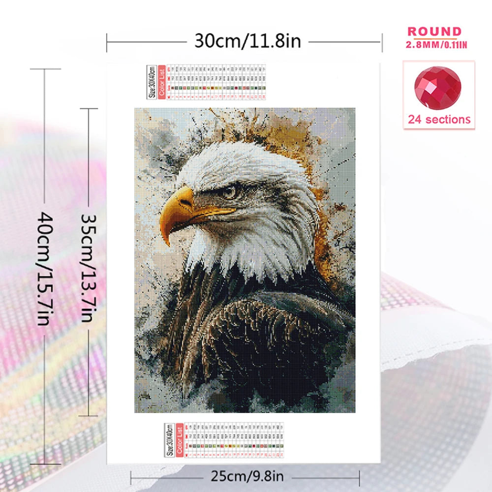 Golden Gaze Eagle Diamond Painting Kit