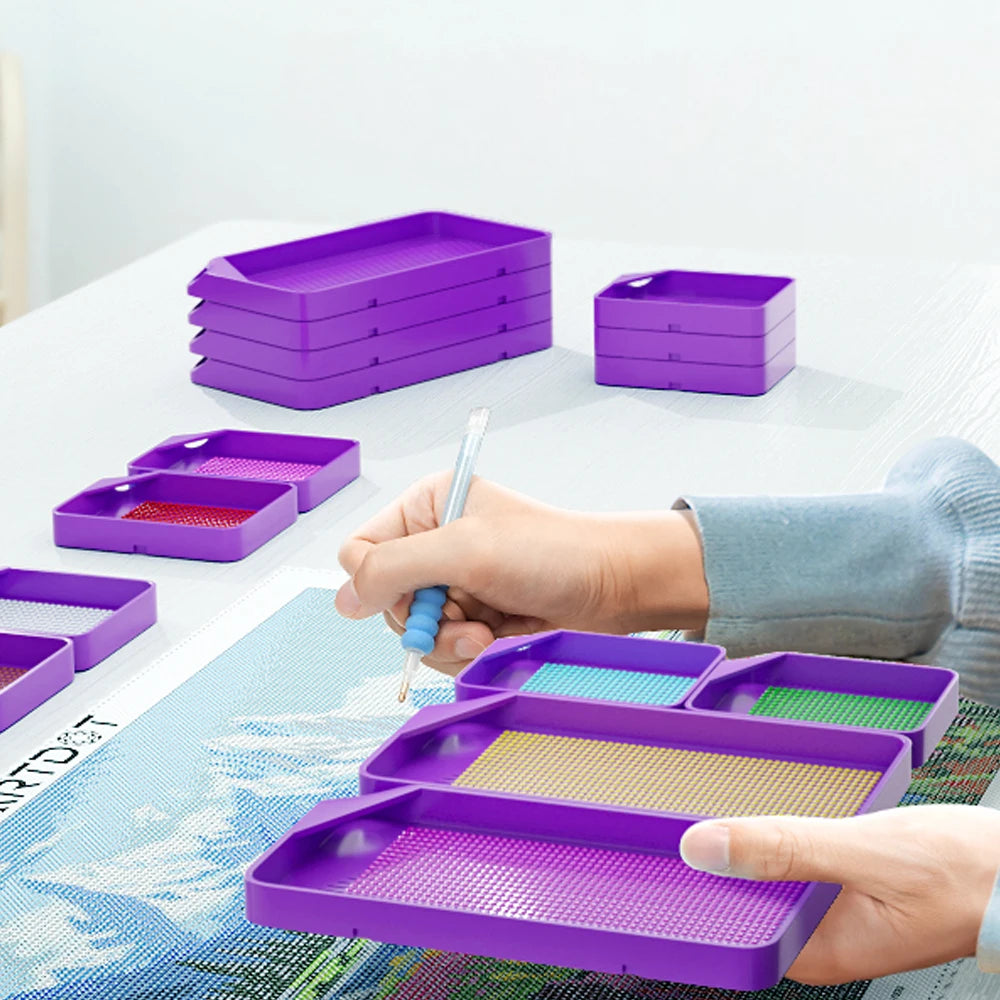 Stack & Sort – 3-Piece Interlocking Diamond Painting Trays