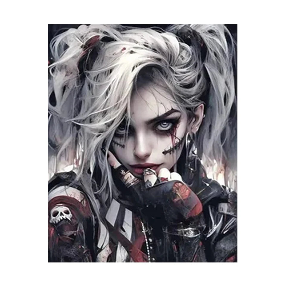 Midnight Companions – Gothic Girl & Bear AB Diamond Painting Collection
