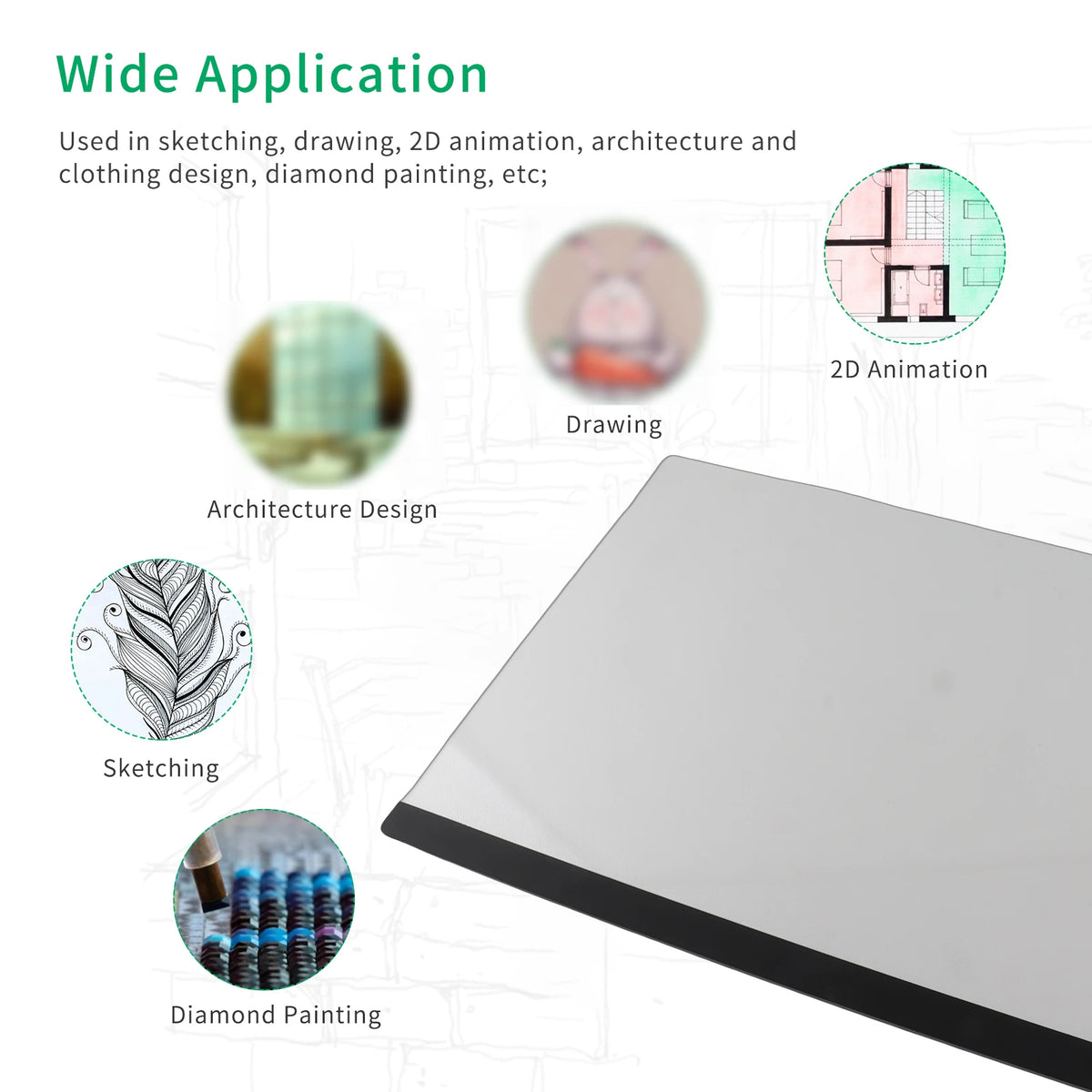 GlowSpace A2 Dimmable LED Light Board for Diamond Painting