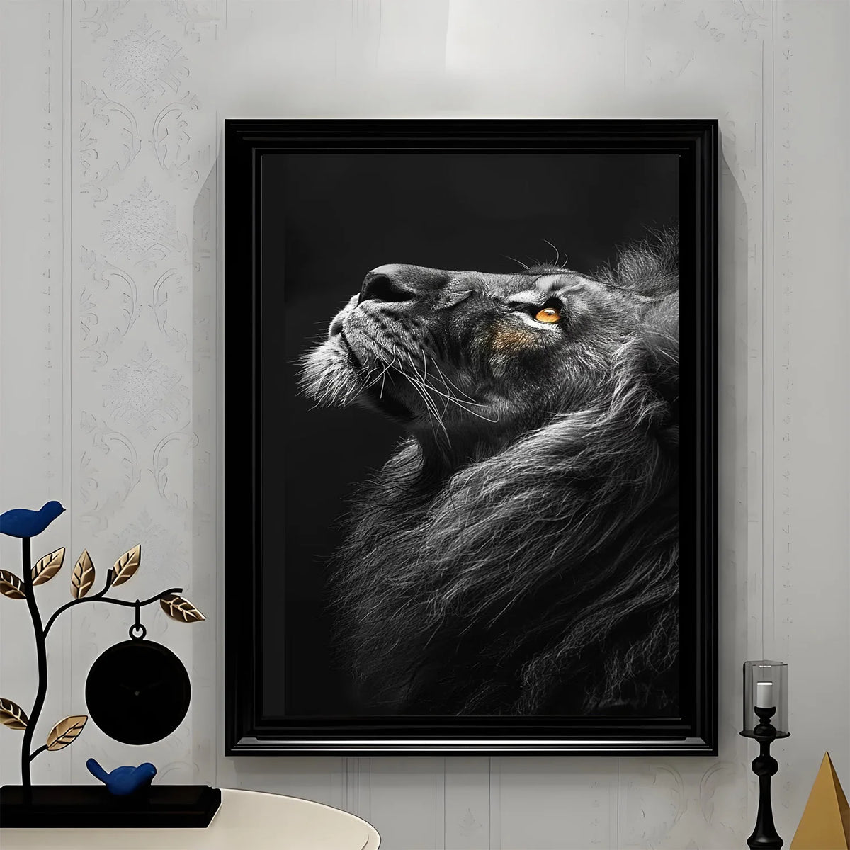 Golden Gaze Lion Diamond Painting Kit – Round Drills