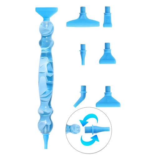 TwistTip Resin Diamond Painting Pen – Metal or Plastic Tip Options — D SkyBlue PlasticTip included in Cozy Craft Starter Bundle