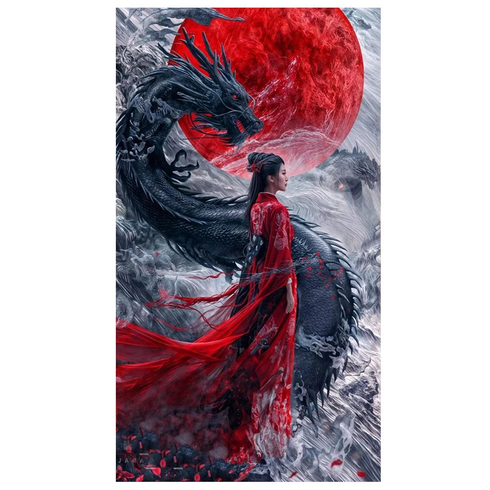 Sakura & Dragons – Japanese Fantasy Diamond Painting Collection