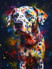 Neon Paws Dog Collection Diamond Painting Kit artwork design 4864