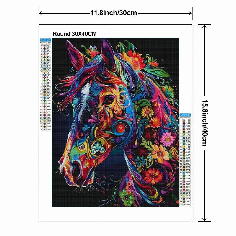 Wildflower Spirit – Colorful Horse Diamond Painting Kit