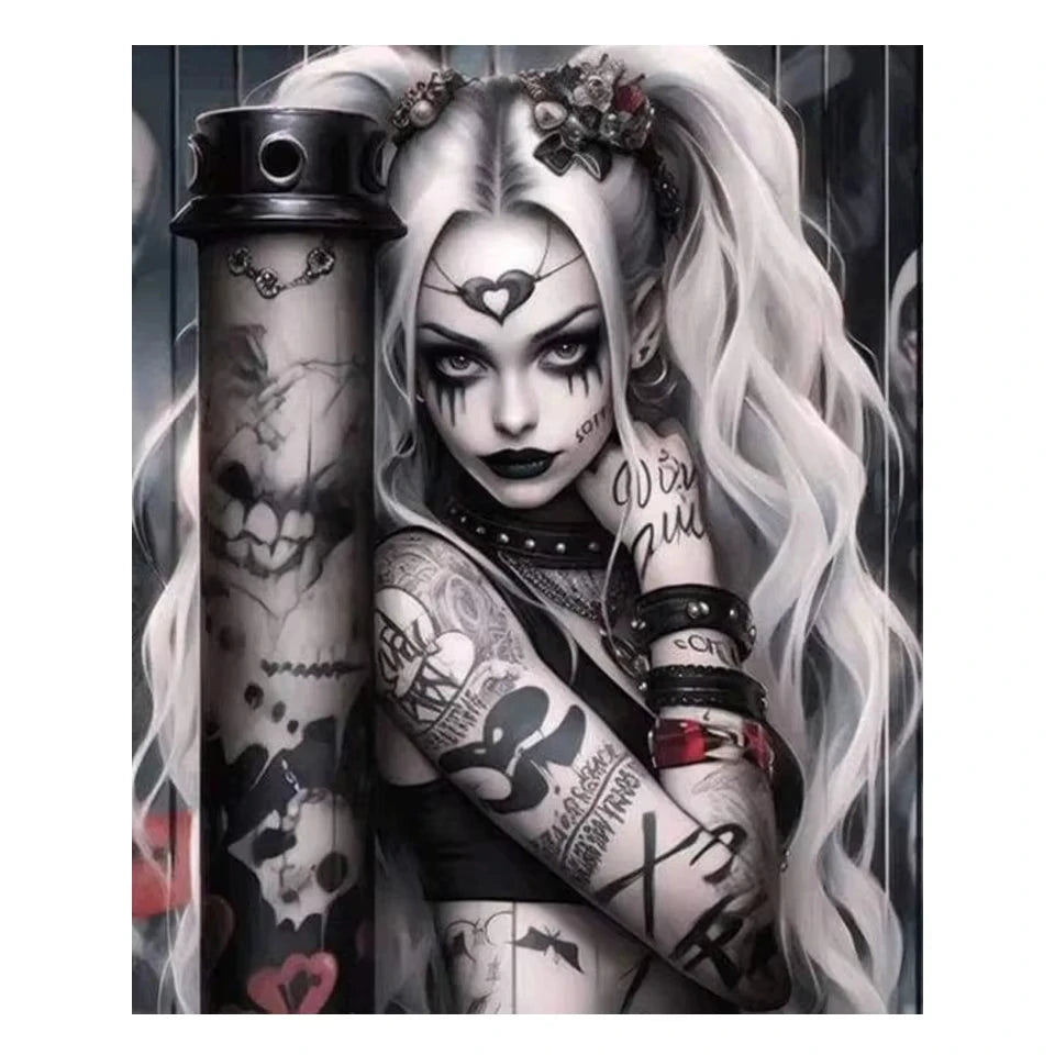 Dark Companions – Gothic Girl & Teddy Collection Diamond Painting Kit
