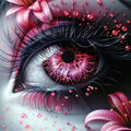 Crimson Gaze – Floral Eye Diamond Painting Kit