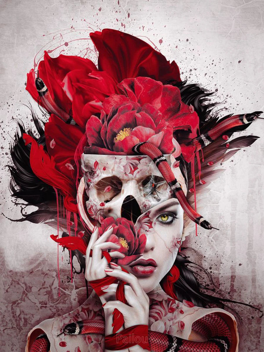 Sugar Skull Blooms – AB & Fairy Dust Diamond Painting Collection