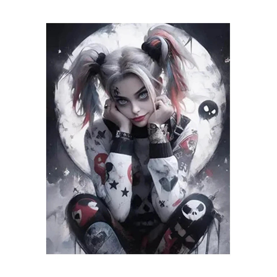 Midnight Companions – Gothic Girl & Bear AB Diamond Painting Collection