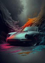Neon Horsepower – AB & Fairy Dust Car Diamond Painting Collection artwork design 7