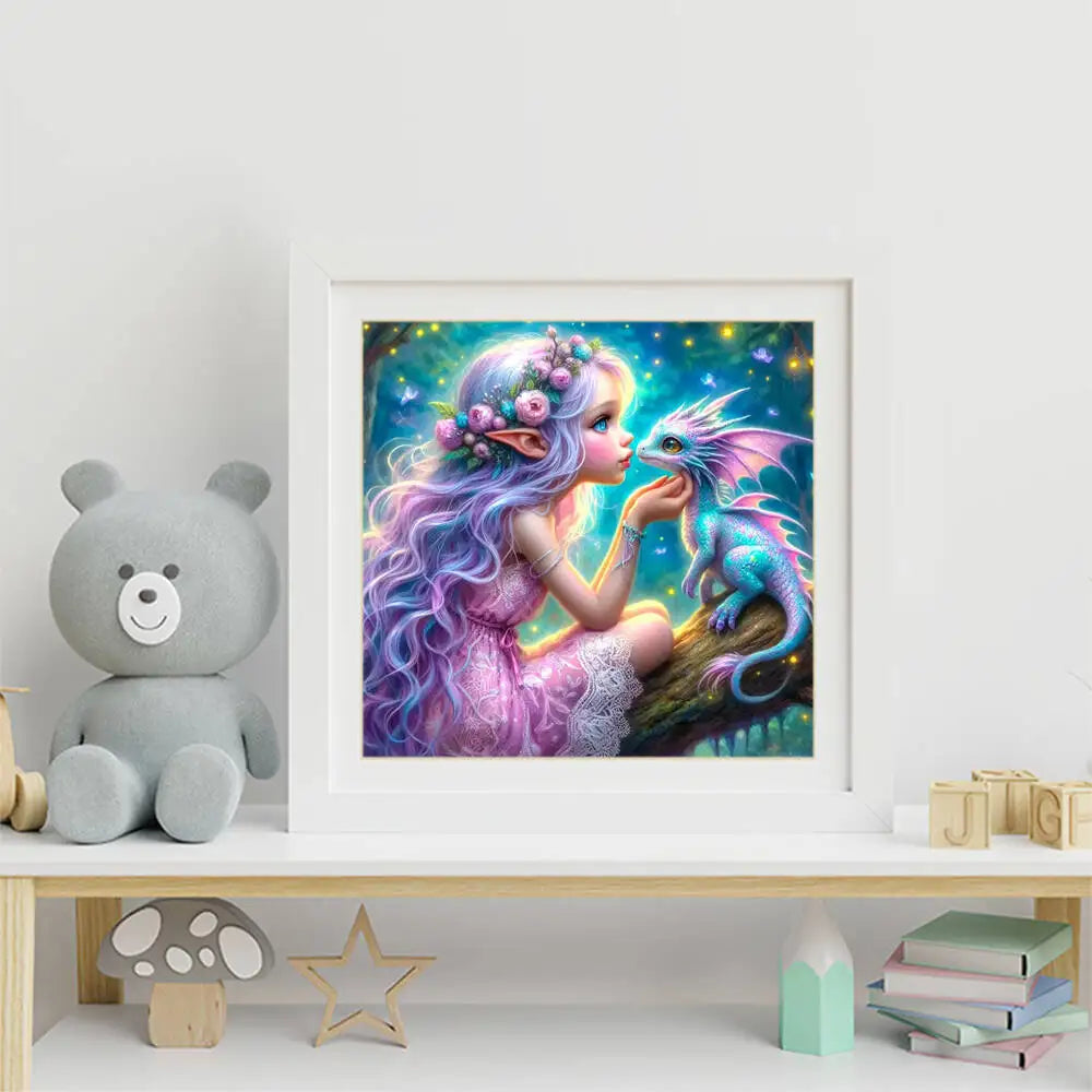 Dragon Whisper – Fairy & Dragon Diamond Painting Kit
