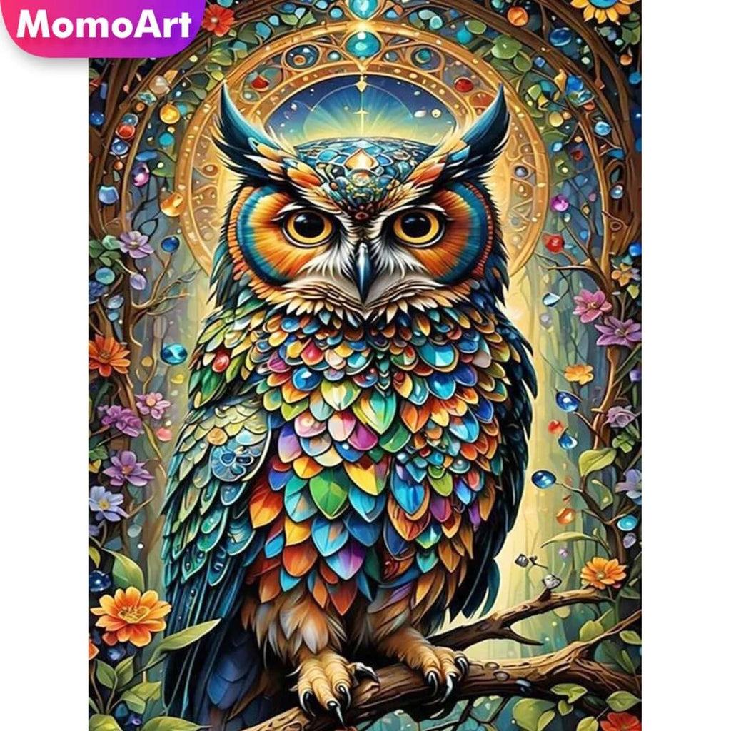 Jeweled Forest Owl Diamond Painting Kit