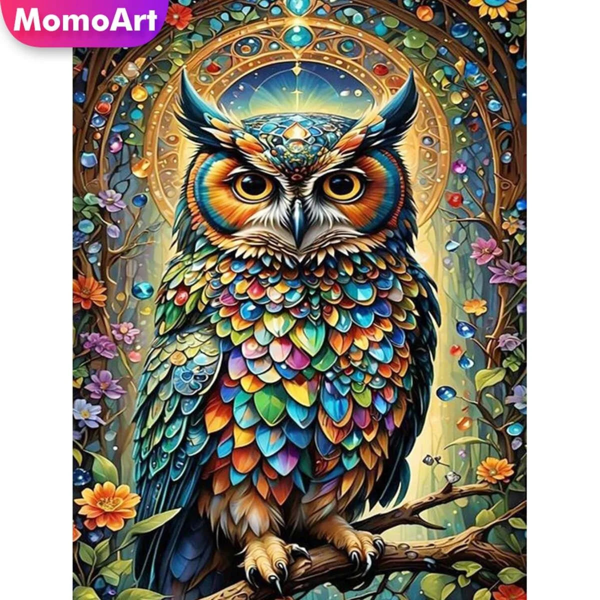 Jeweled Forest Owl Diamond Painting Kit