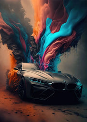 Neon Horsepower – AB & Fairy Dust Car Diamond Painting Collection artwork design 2