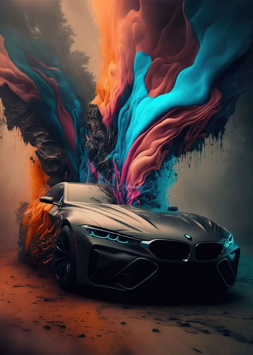 Neon Horsepower – AB & Fairy Dust Car Diamond Painting Collection
