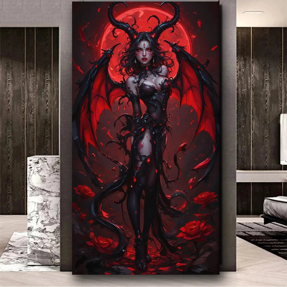 Crimson Enchantment – Red Demon Diamond Painting Kit