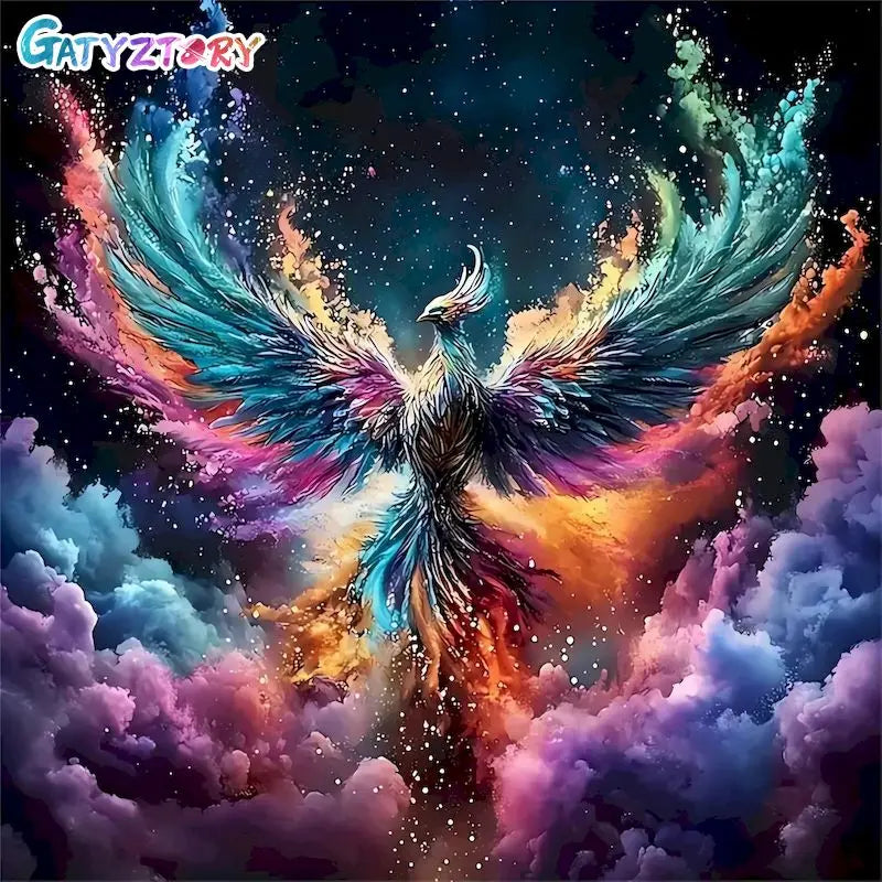 Rainbow Phoenix Rising Diamond Painting Kit